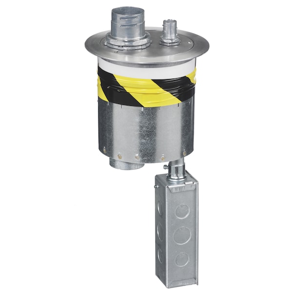 Furniture Feed 6" Series, Through Floor Fitting with Brushed Aluminum Cover